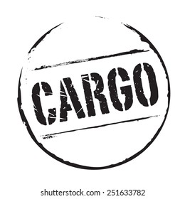 Black vector grunge stamp CARGO