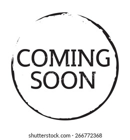 Black vector grunge stamp coming soon