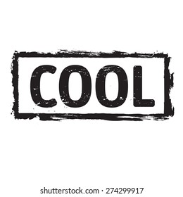 Black vector grunge stamp COOL