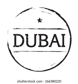 Black vector grunge stamp DUBAI