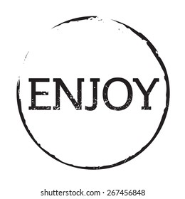 Black vector grunge stamp ENJOY