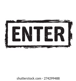 Black vector grunge stamp ENTER