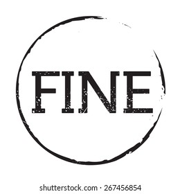 Black vector grunge stamp FINE