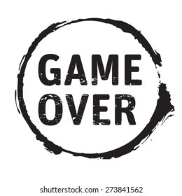Black vector grunge stamp GAME OVER