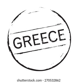Black vector grunge stamp GREECE