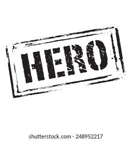 Black vector grunge stamp HERO