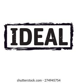 Black vector grunge stamp IDEAL