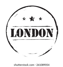 Black vector grunge stamp LONDON