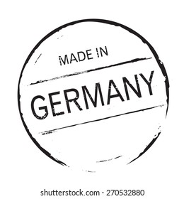 Black vector grunge stamp MADE IN GERMANY