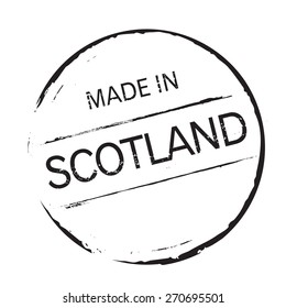 Black vector grunge stamp MADE IN SCOTLAND