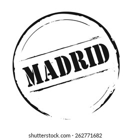 Black vector grunge stamp MADRID