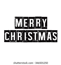 Black vector grunge stamp MERRY CHRISTMAS