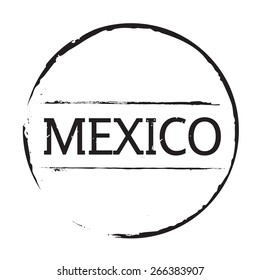 Black vector grunge stamp MEXICO