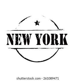 Black vector grunge stamp NEW YORK
