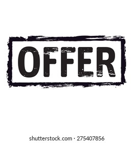 Black vector grunge stamp OFFER