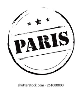 Black vector grunge stamp PARIS
