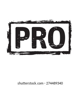 Black vector grunge stamp PRO