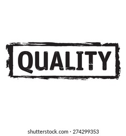 Black vector grunge stamp QUALITY