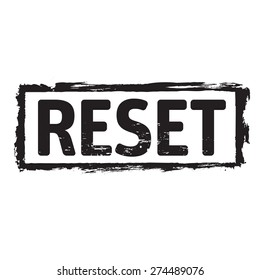 Black vector grunge stamp reset