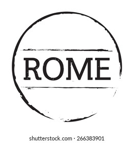Black vector grunge stamp ROME