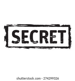 Black vector grunge stamp SECRET