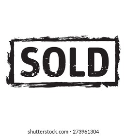 Black vector grunge stamp SOLD