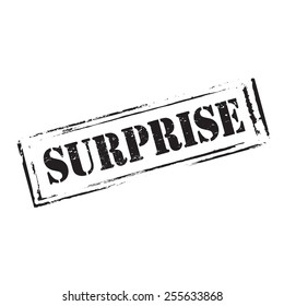 Black vector grunge stamp SURPRISE