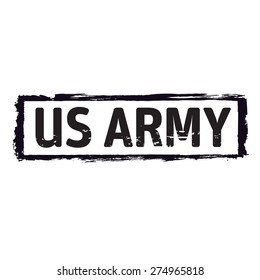 Black vector grunge stamp US ARMY