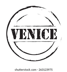 Black vector grunge stamp VENICE