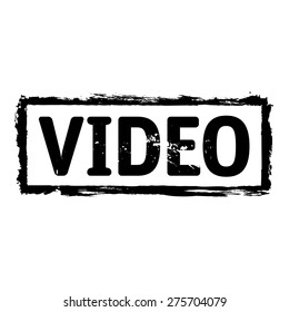 Black vector grunge stamp VIDEO