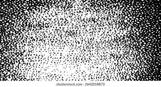 Black vector grunge style cracked texture on white background. Black and white old dirty texture.