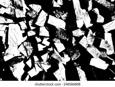 Black vector grunge texture of a saw cut of a tree /Black vector grunge background