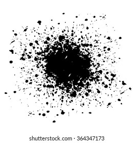 Black vector grungy splatter background. vector eps 8