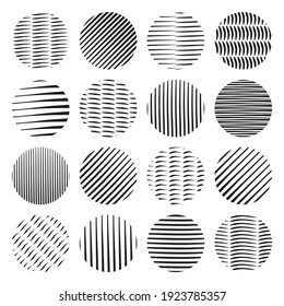 Black vector hand drawn doodle circle shapes isolated