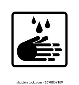 Black vector hand wash icon