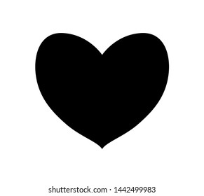 "Black vector heart icon on a white background.Flat heart symbol,love emblem.Graphic design in the concept of love.Vector love symbol for Valentine's Day.Vector illustration."