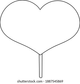 black vector heart. Valentine's day. - Shutterstock ID 1887545869