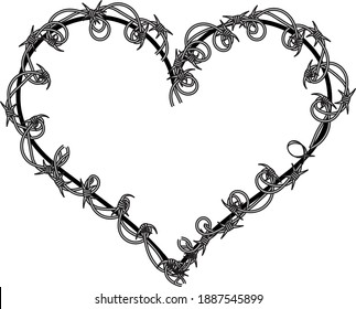 corazón vectorial negro. Día de San Valentín.