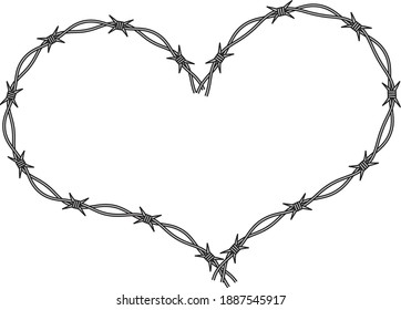 corazón vectorial negro. Día de San Valentín.