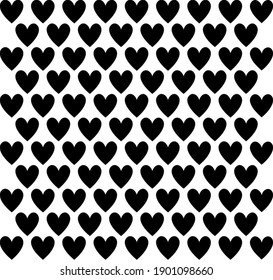 Black vector hearts. The pattern can be changed at your discretion