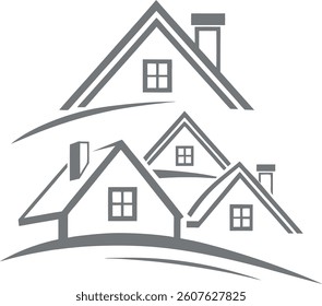 black vector home graphics illustration design