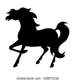 black vector horse silhouette