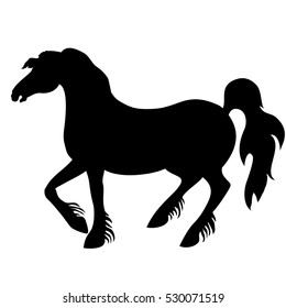 black vector horse silhouette
