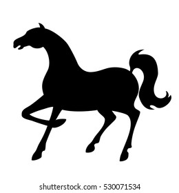 black vector horse silhouette