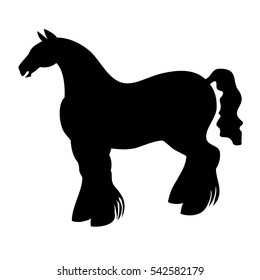 black vector horse silhouette