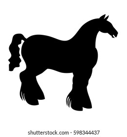 black vector horse silhouette