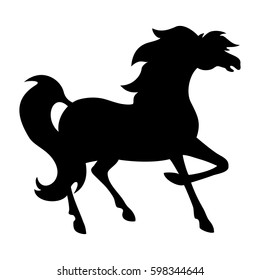 black vector horse silhouette