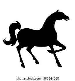 black vector horse silhouette