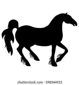 black vector horse silhouette