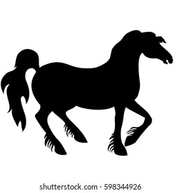 black vector horse silhouette